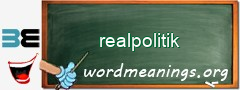 WordMeaning blackboard for realpolitik